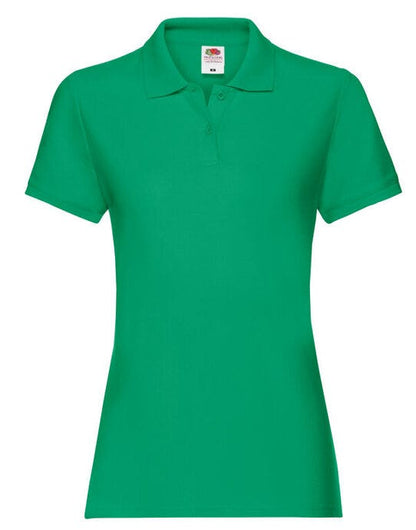 Fruit Of The Loom FOTL Ladies Premium Polo - Kelly Green