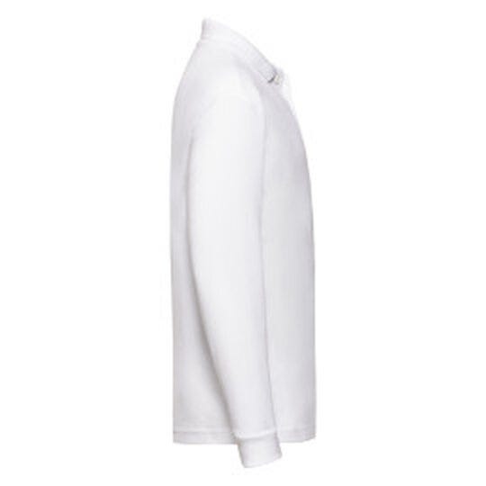 Fruit Of The Loom FOTL Kids 65/35 Long Sleeve Polo - White