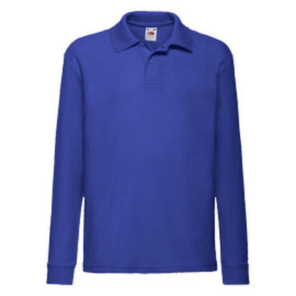 Fruit Of The Loom FOTL Kids 65/35 Long Sleeve Polo - Royal