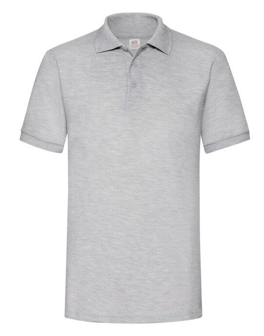 Fruit Of The Loom FOTL Mens 65/35 Heavy Polo - Heather Grey