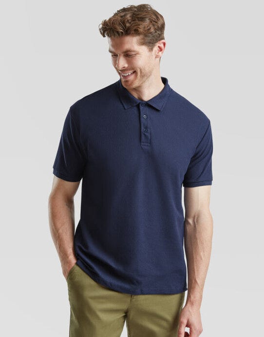 Fruit Of The Loom FOTL Mens 65/35 Heavy Polo - Navy Blue