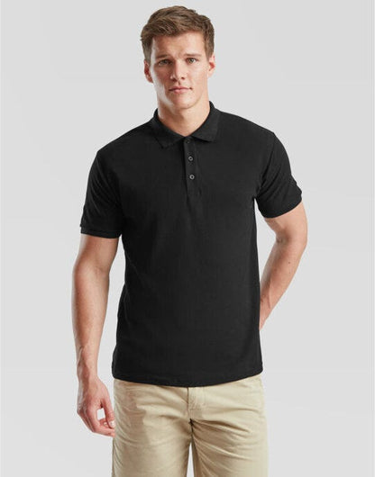 Fruit Of The Loom FOTL Mens 65/35 Heavy Polo - Black
