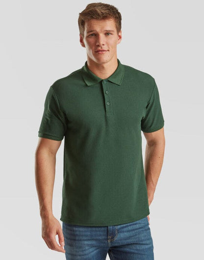 Fruit Of The Loom FOTL Mens 65/35 Heavy Polo - Bottle Green
