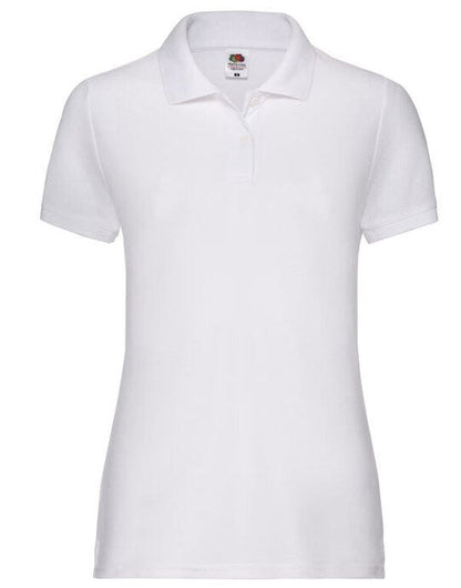 Fruit Of The Loom FOTL Ladies 65/35 Polo - White