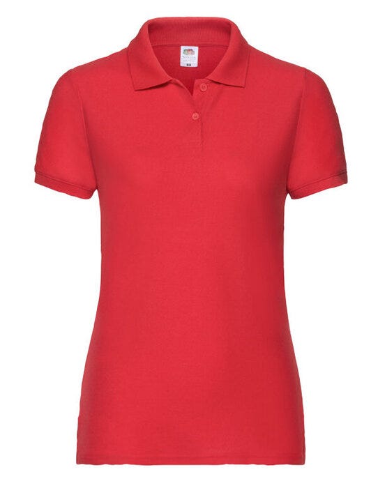 Fruit Of The Loom FOTL Ladies 65/35 Polo - Red