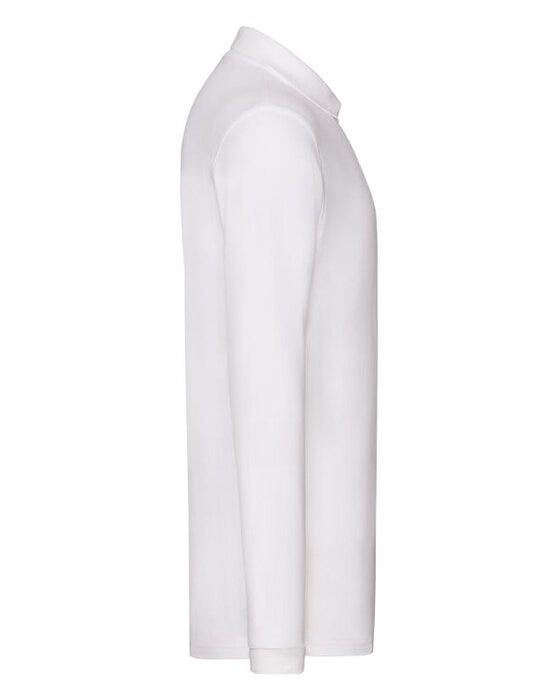 Fruit Of The Loom FOTL Mens Premium Long Sleeve Polo - White