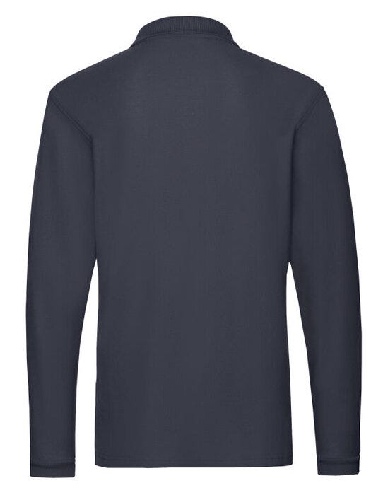 Fruit Of The Loom FOTL Mens Premium Long Sleeve Polo - Deep Navy