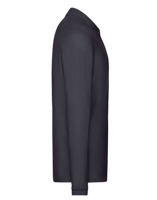 Fruit Of The Loom FOTL Mens Premium Long Sleeve Polo - Deep Navy