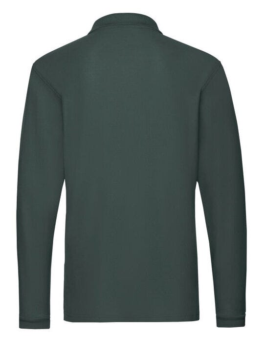 Fruit Of The Loom FOTL Mens Premium Long Sleeve Polo - Forest Green