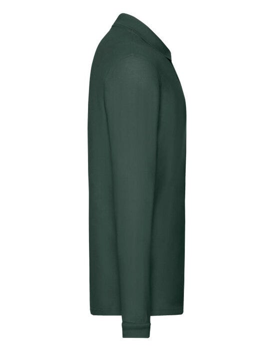 Fruit Of The Loom FOTL Mens Premium Long Sleeve Polo - Forest Green