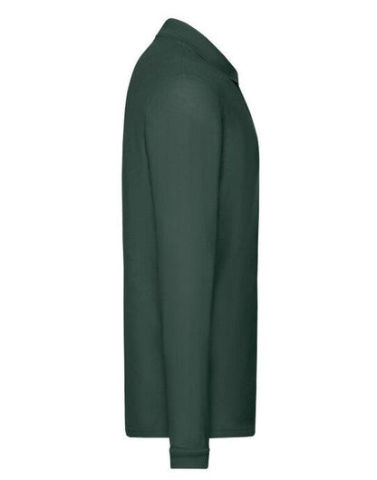 Fruit Of The Loom FOTL Mens Premium Long Sleeve Polo - Forest Green
