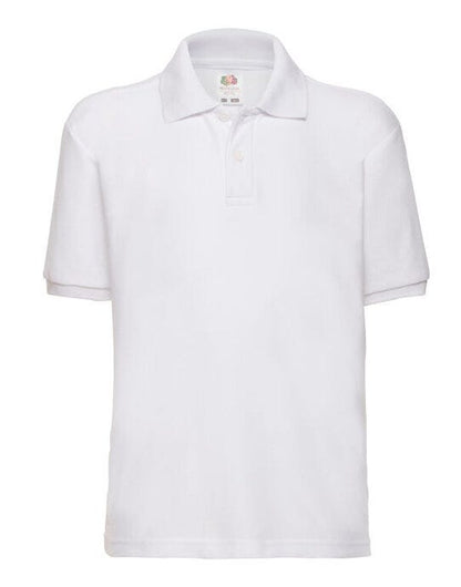 Fruit Of The Loom FOTL Kids 65/35 Polo - White