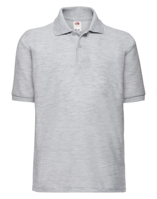 Fruit Of The Loom FOTL Kids 65/35 Polo - Heather Grey