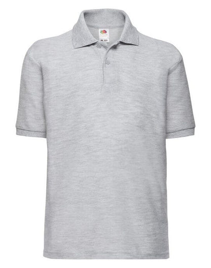 Fruit Of The Loom FOTL Kids 65/35 Polo - Heather Grey