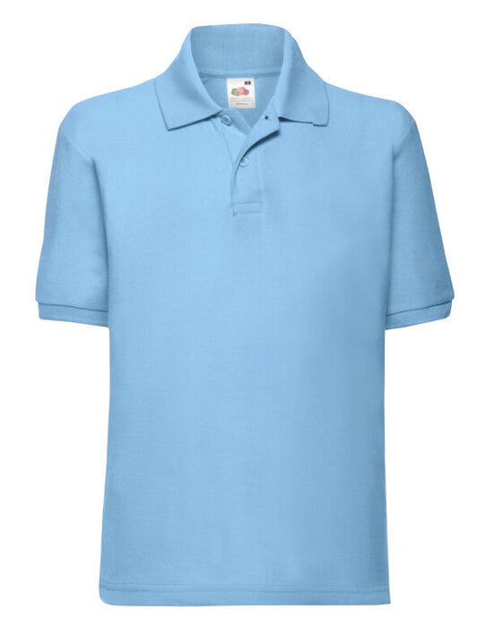 Fruit Of The Loom FOTL Kids 65/35 Polo - Sky Blue