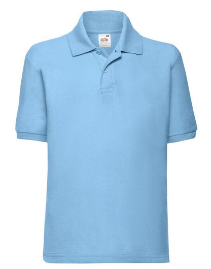 Fruit Of The Loom FOTL Kids 65/35 Polo - Sky Blue