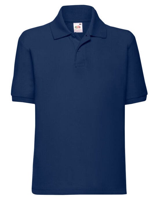 Fruit Of The Loom FOTL Kids 65/35 Polo - Navy Blue