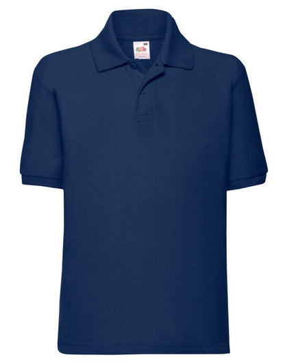 Fruit Of The Loom FOTL Kids 65/35 Polo - Navy Blue
