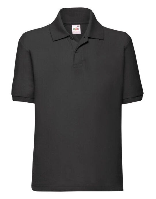 Fruit Of The Loom FOTL Kids 65/35 Polo - Black