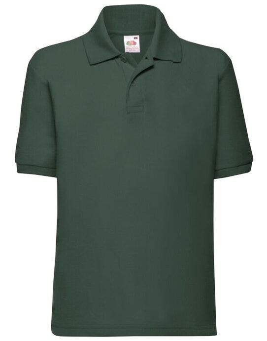 Fruit Of The Loom FOTL Kids 65/35 Polo - Bottle Green