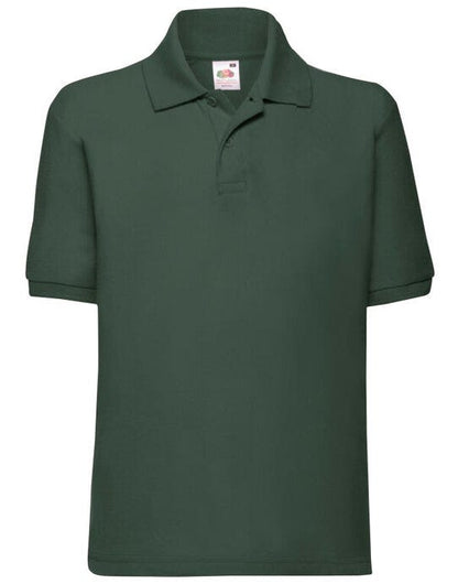 Fruit Of The Loom FOTL Kids 65/35 Polo - Bottle Green