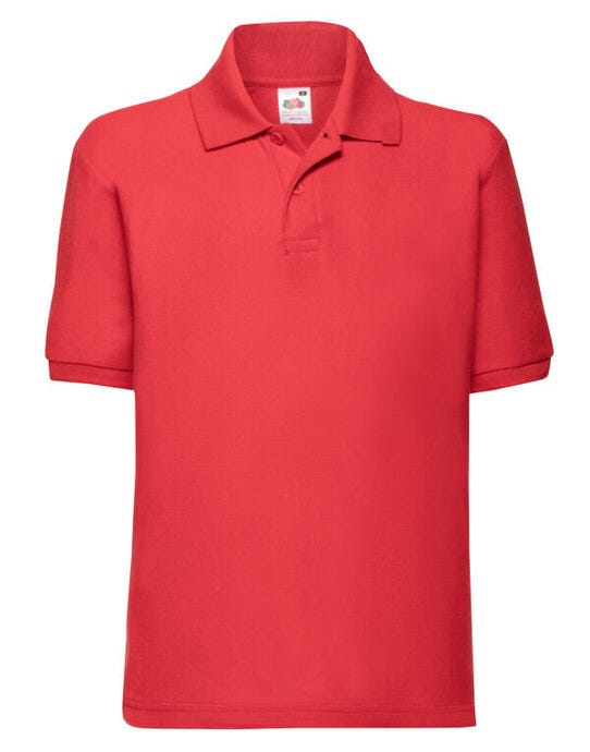Fruit Of The Loom FOTL Kids 65/35 Polo - Red