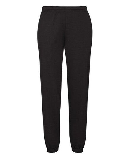 Fruit Of The Loom FOTL Mens Classic Elastic Cuff Jog Pants - Black