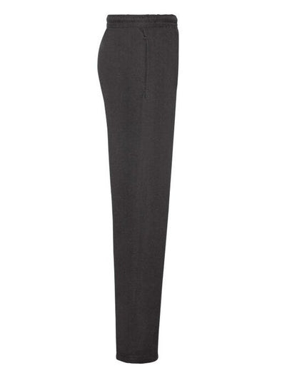 Fruit Of The Loom FOTL Mens Classic Open Hem Jog Pants - Black