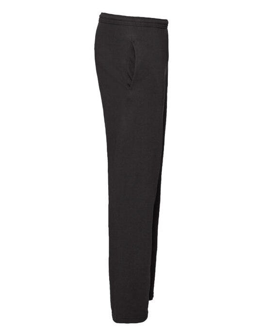 Fruit Of The Loom FOTL Mens Lightweight Open Hem Jog Pants - Black