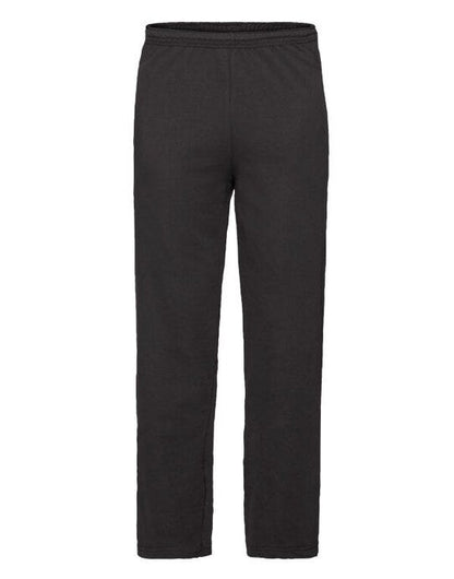 Fruit Of The Loom FOTL Mens Lightweight Open Hem Jog Pants - Black