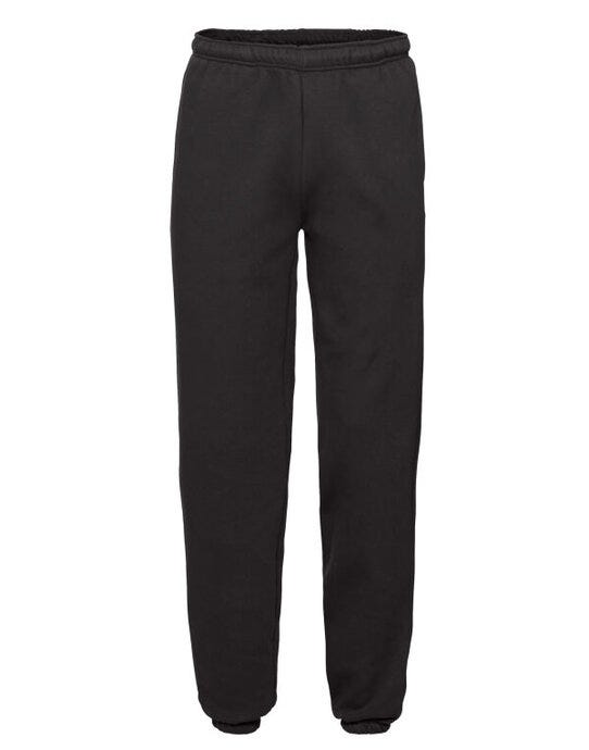 Fruit Of The Loom FOTL Mens Premium Elastic Cuff Jog Pants - Black
