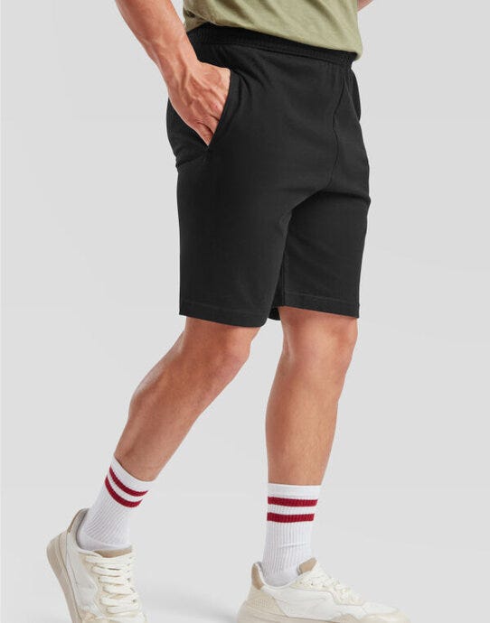 Fruit Of The Loom FOTL Iconic Jersey Shorts - Black