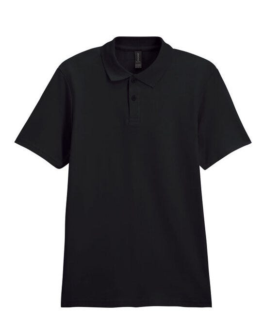Gildan Softstyle Adult Double Pique Polo - Black