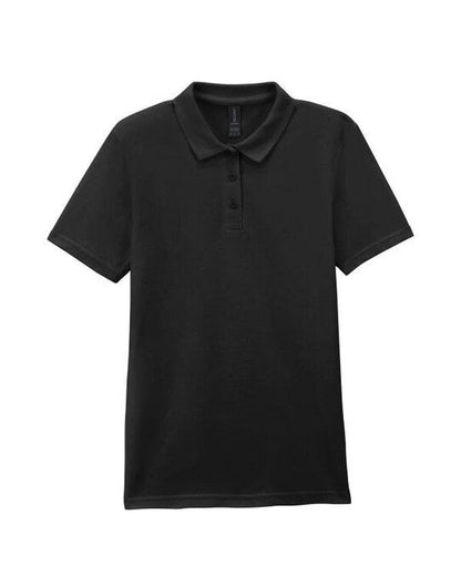 Gildan S/style Ladies Double Pique Polo - Black