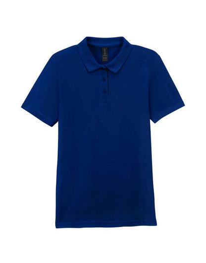 Gildan S/style Ladies Double Pique Polo - Navy Blue