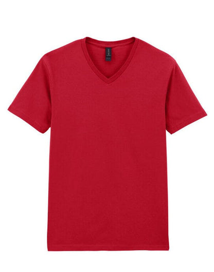 Gildan Softstyle Adult V-Neck T-Shirt - Red