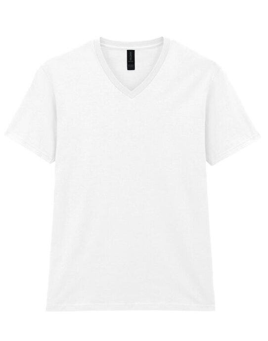 Gildan Softstyle Adult V-Neck T-Shirt - White