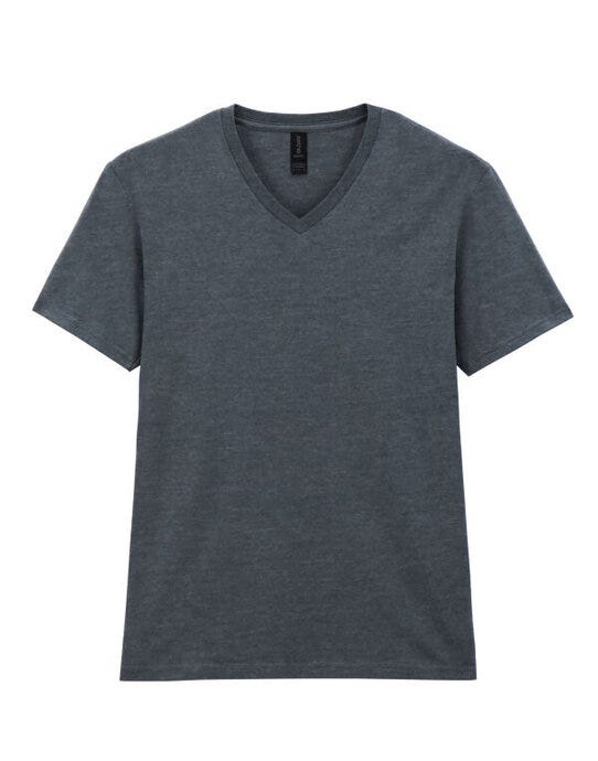 Gildan Softstyle Adult V-Neck T-Shirt - Dark Heather