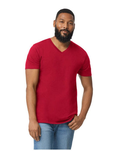 Gildan Softstyle Adult V-Neck T-Shirt - Cherry Red