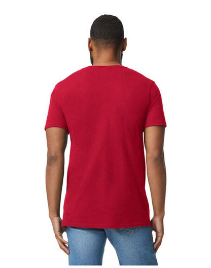 Gildan Softstyle Adult V-Neck T-Shirt - Cherry Red