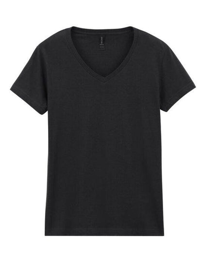 Gildan Softstyle Ladies V-Neck T-Shirt - Black