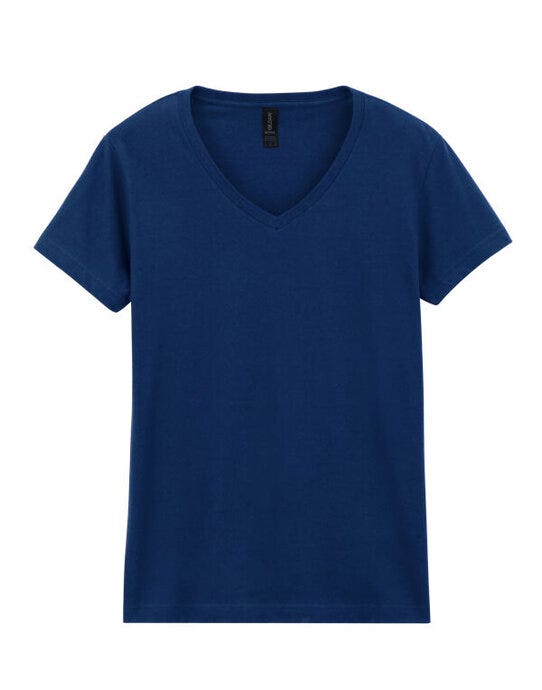 Gildan Softstyle Ladies V-Neck T-Shirt - Navy Blue