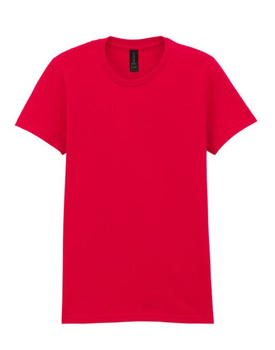 Gildan Softstyle Midweight Womens Tshirt - Red