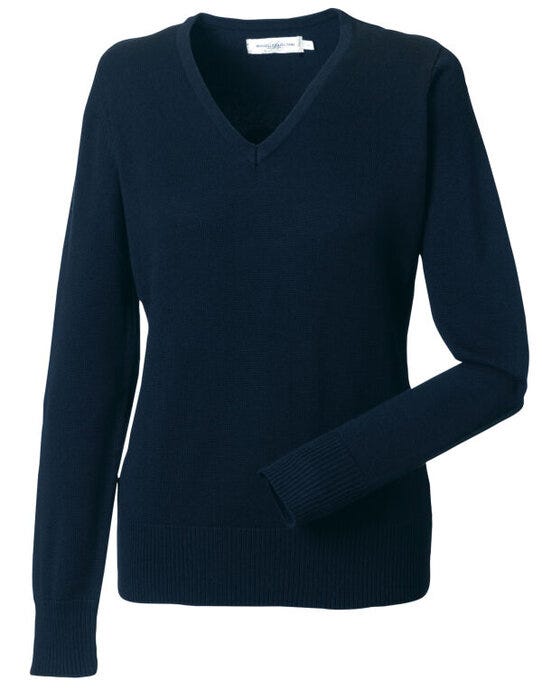 Russell Athletic Collection Russell Collection Ladies VNeck Pullover - French Navy