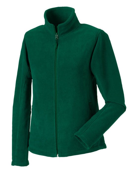 Russell Athletic Russell Ladies Full Zip Outdoor Fleece - Bottle Green