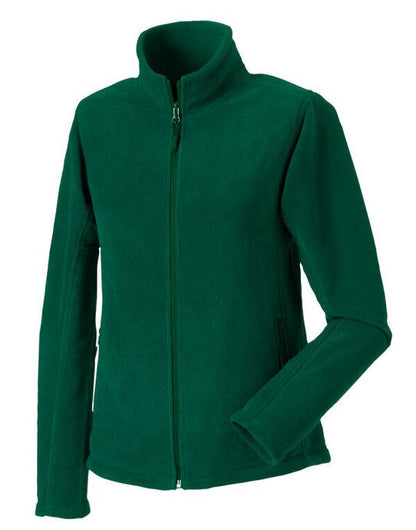 Russell Athletic Russell Ladies Full Zip Outdoor Fleece - Bottle Green