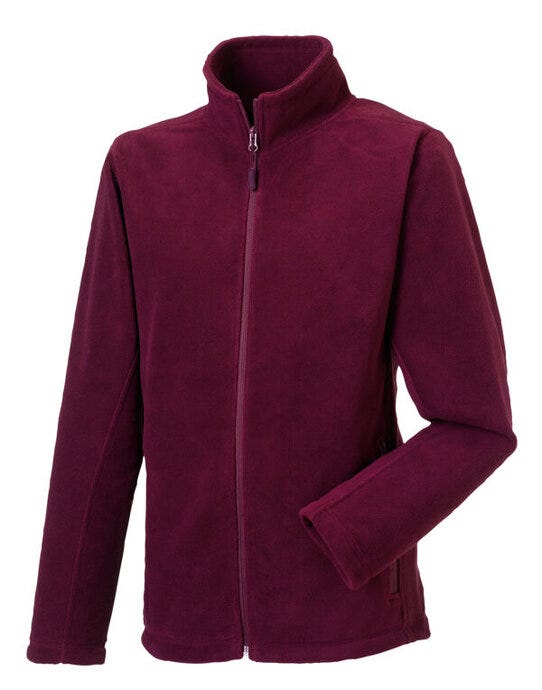 Russell Athletic Russell Mens Full Zip Outdoor Fleece - Burgundy