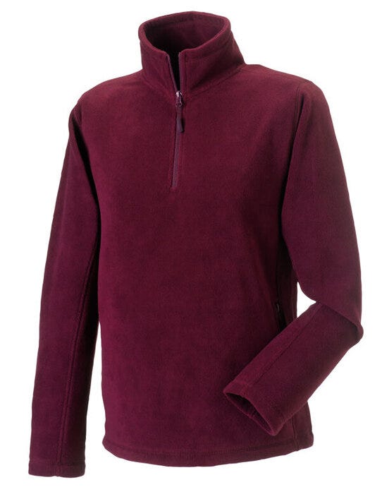 Russell Athletic Russell 1/4 Zip Outdoor Fleece - Burgundy