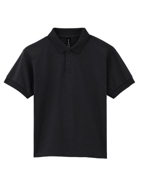 Gildan Dryblend Youth Jersey Polo - Black