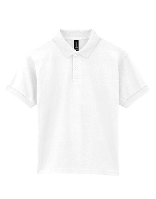 Gildan Dryblend Youth Jersey Polo - White